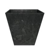 Artstone Ella Square Pot Black