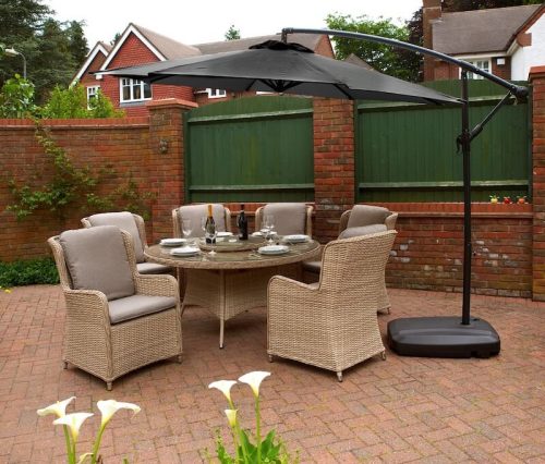 images Glendale 3m Cantilever Grey Parasol