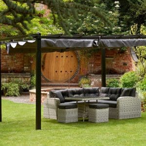 Glendale Seville Grey Gazebo 3x3m
