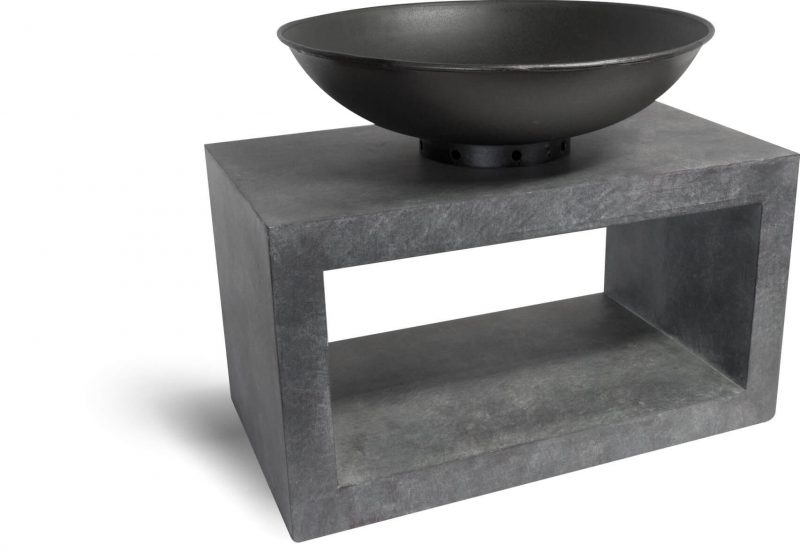 Ivyline Fire Pit & Rectangle Console Cement
