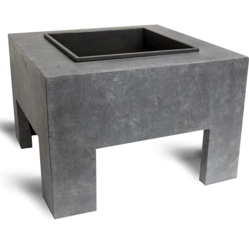 Ivyline Firefly Square Cement Firebowl