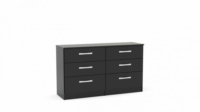 Lynx 6 Drawer Chest Black