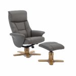 Marseille Faux Leather Recliner Chair in Grey