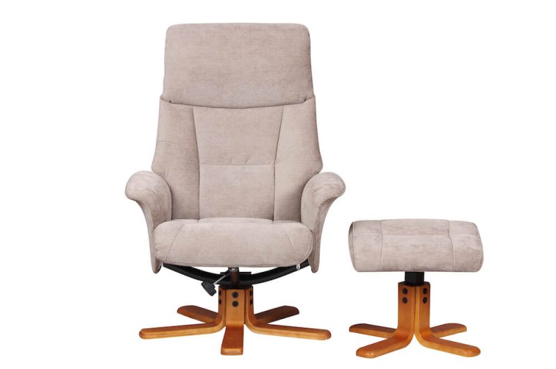 Marseille Swivel Recliner in Mist Front Marseille Swivel Recliner in Mist Front