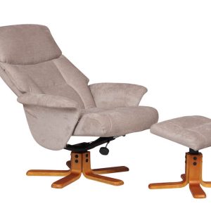 Marseille Swivel Recliner in Mist Marseille Swivel Recliner in Mist Reclined
