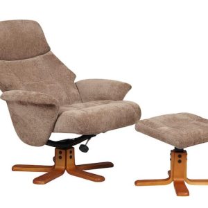 Marseille Swivel Recliner in Mink Reclined Marseille Swivel Recliner in Mink Reclined