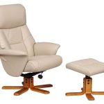 Marseille Faux Leather Recliner Chair in Grey in Cafe Latte