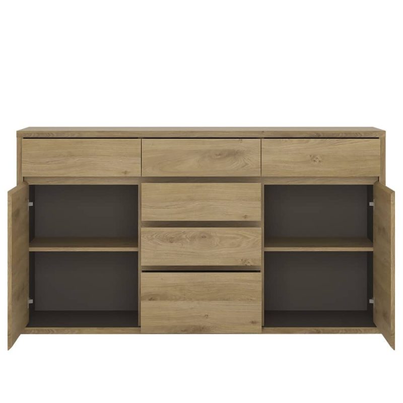 Shetland 2 Door 6 Drawer Chest Open