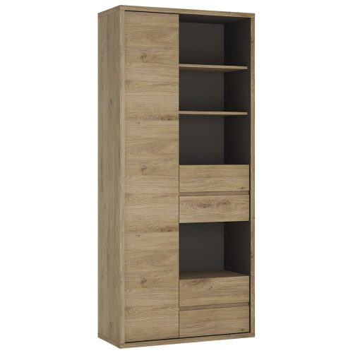Shetland Tall Wide 1 Door 4 Drawer Bookcase