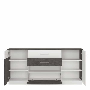 Zingaro 2 Door 2 Drawer Sideboard Inside