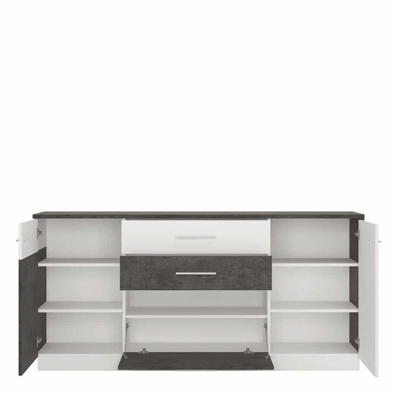 Zingaro 2 Door 2 Drawer Sideboard Inside