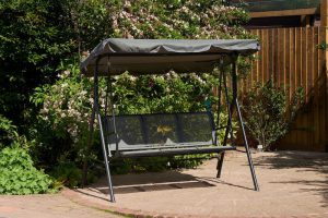 Glendale 3 Seater Textaline Swing Seat in Grey