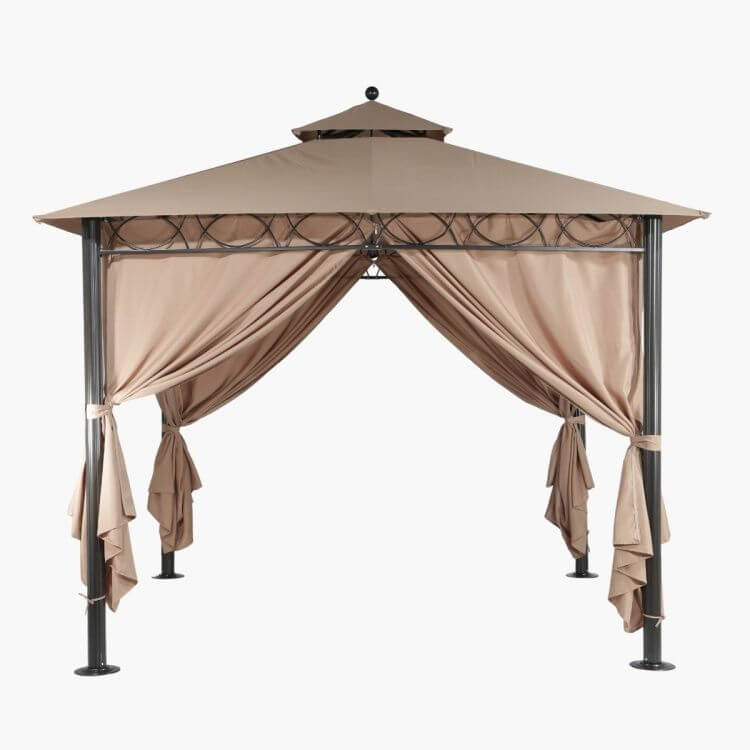 Dubai 3x3m Gazebo Mocha Contemporary Spaces