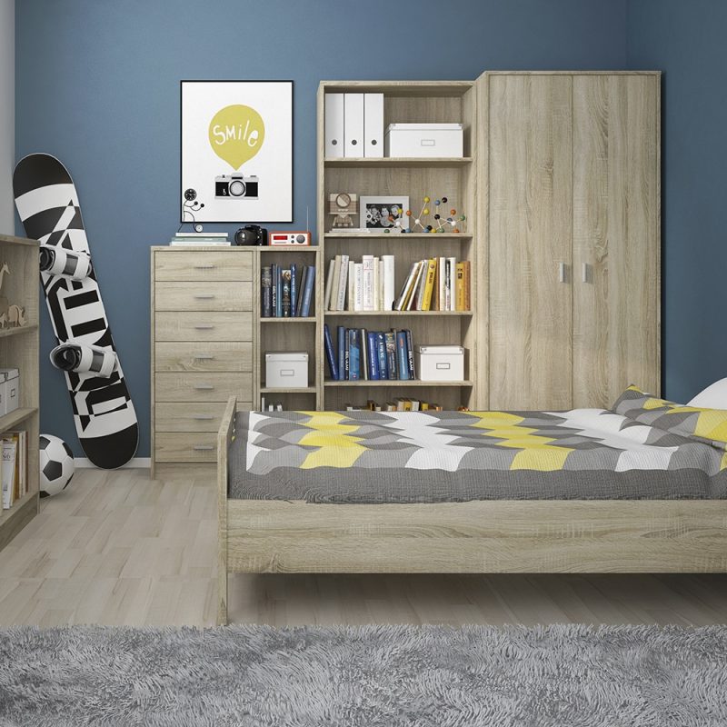 2005202262875827deb50.jpeg 4 You Tall Narrow Bookcase in Sonama Oak